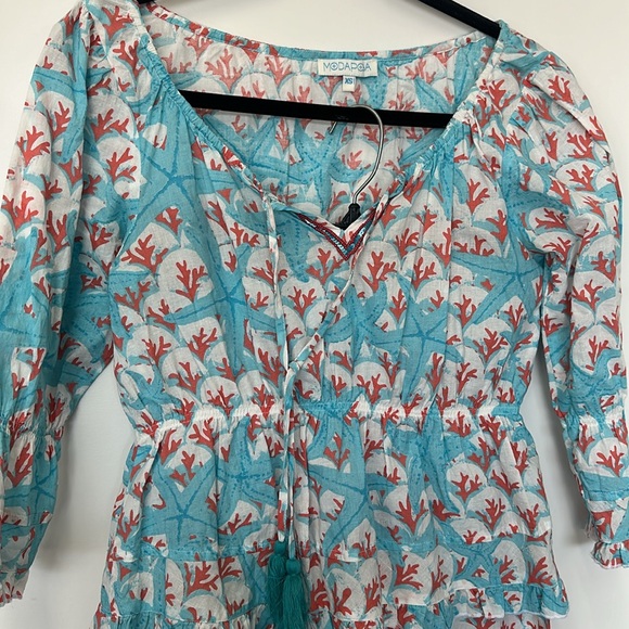 Modaposa seaside two piece teal coral set xs s - Picture 2 of 9